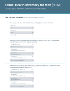 Sexual Health Inventory for Men (SHIM) Quiz
